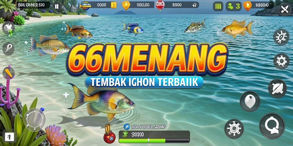 Screenshot gameplay 66MENANG dengan aksi menembak ikan yang seru.