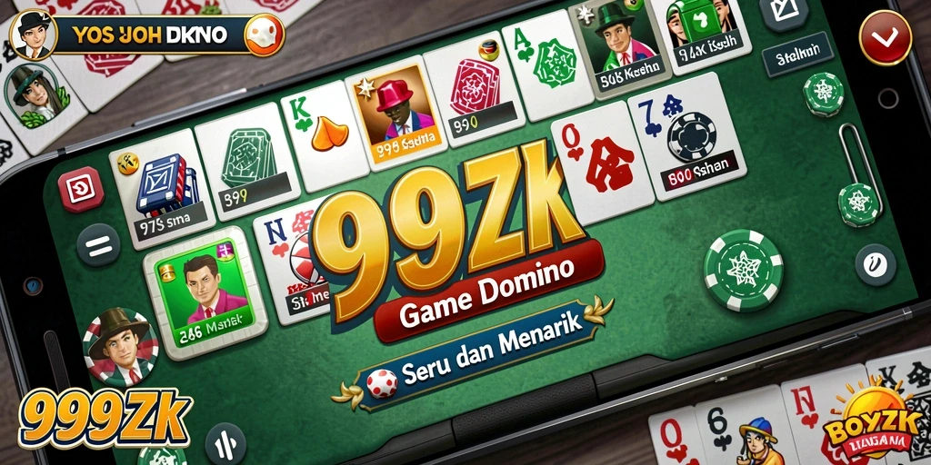 Tampilan seru gameplay Domino 999ZK yang menantang.