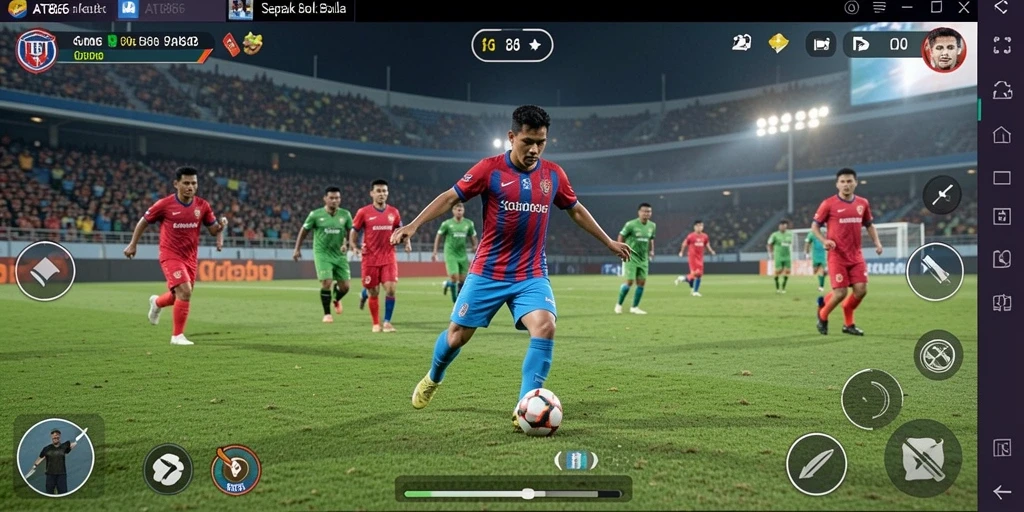 Tampilan gameplay menakjubkan di AT866 saat bertanding di lapangan.