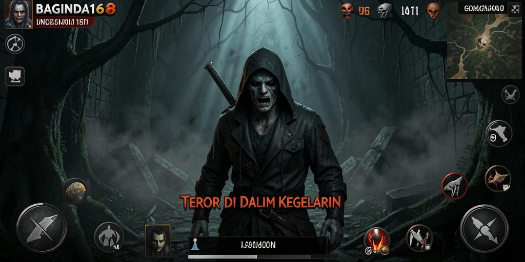 Gameplay seram BAGINDA168 penuh ketegangan.
