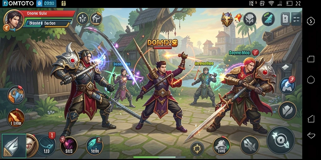 Tampilan gameplay DOMTOTO yang menarik dan strategis.