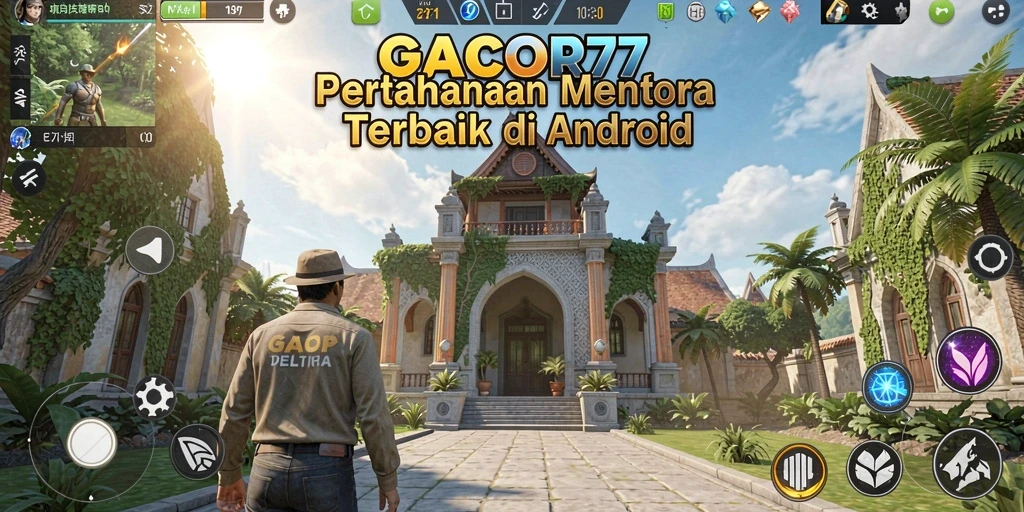 Screenshot gameplay GACOR77 menunjukkan menara yang siap melawan musuh.
