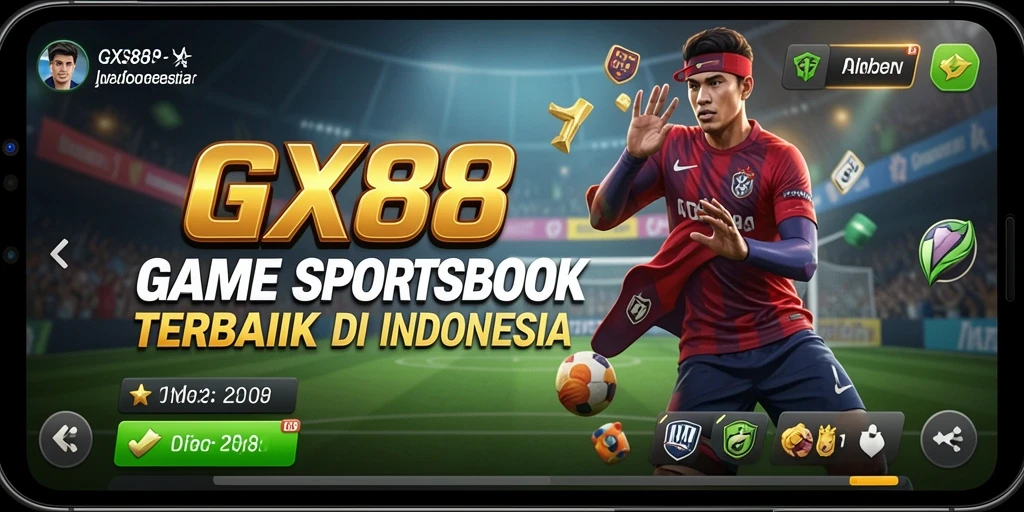 Screenshot GX88 menampilkan gameplay taruhan olahraga yang dinamis.