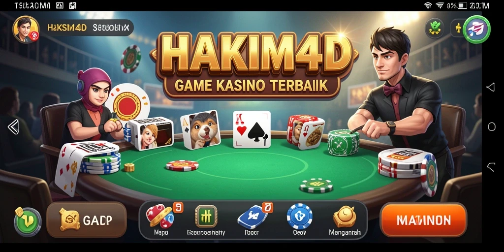 Screenshot HAKIM4D menunjukkan pengalaman bermain Kasino yang mendebarkan.