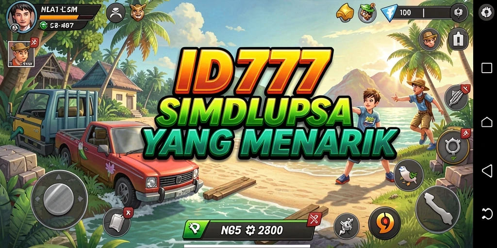 Screenshot ID777 menampilkan karakter berinteraksi dalam dunia virtual.
