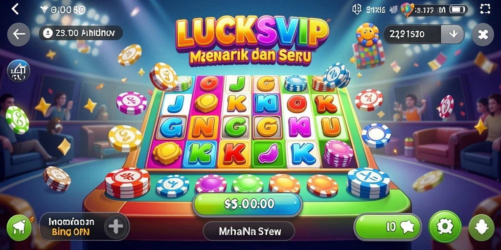 Tampilan gameplay menarik dari LUCKSVIP dengan nuansa Bingo yang ceria.