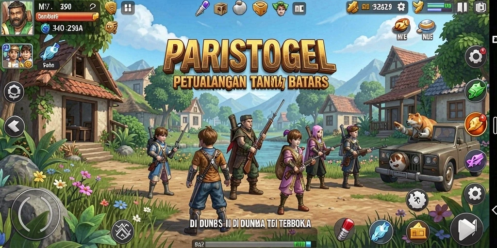 Tangkapan layar gameplay PARISTOGEL yang menampilkan petualangan dalam dunia terbuka.