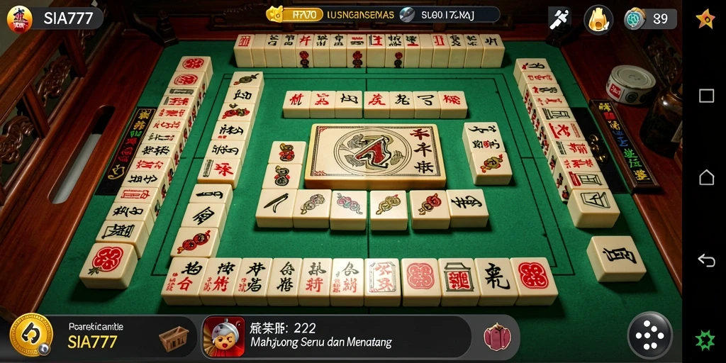 Tampilan gameplay SIA777 yang menarik dan penuh tantangan Mahjong.