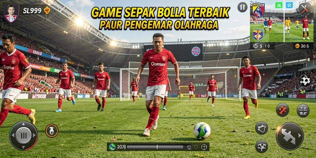 Gambar menampilkan aksi mendebarkan dalam pertandingan sepak bola.