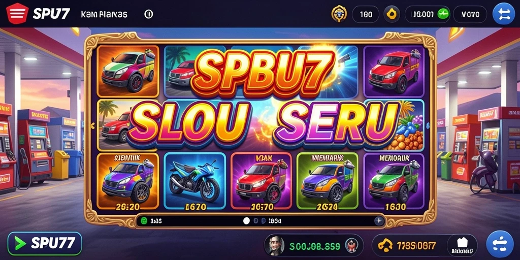 Gambaran gameplay SPBU77 dengan efek visual menarik.