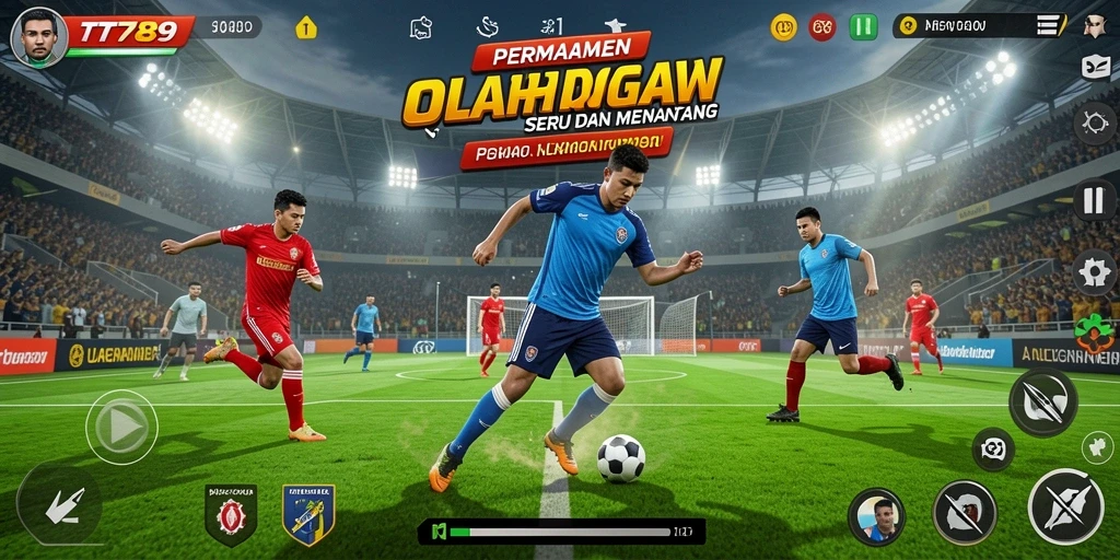 Tampilan gameplay menarik dari TT789 dengan banyak aksi olahraga.